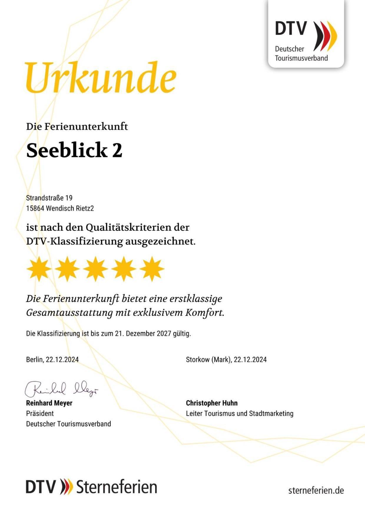 5*Ferienwohnung Seeblick 2 Wendisch Rietz Esterno foto